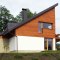 A view of the family house in Jeseník-Bukovice
