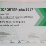 3rd in the development of new export opportunities